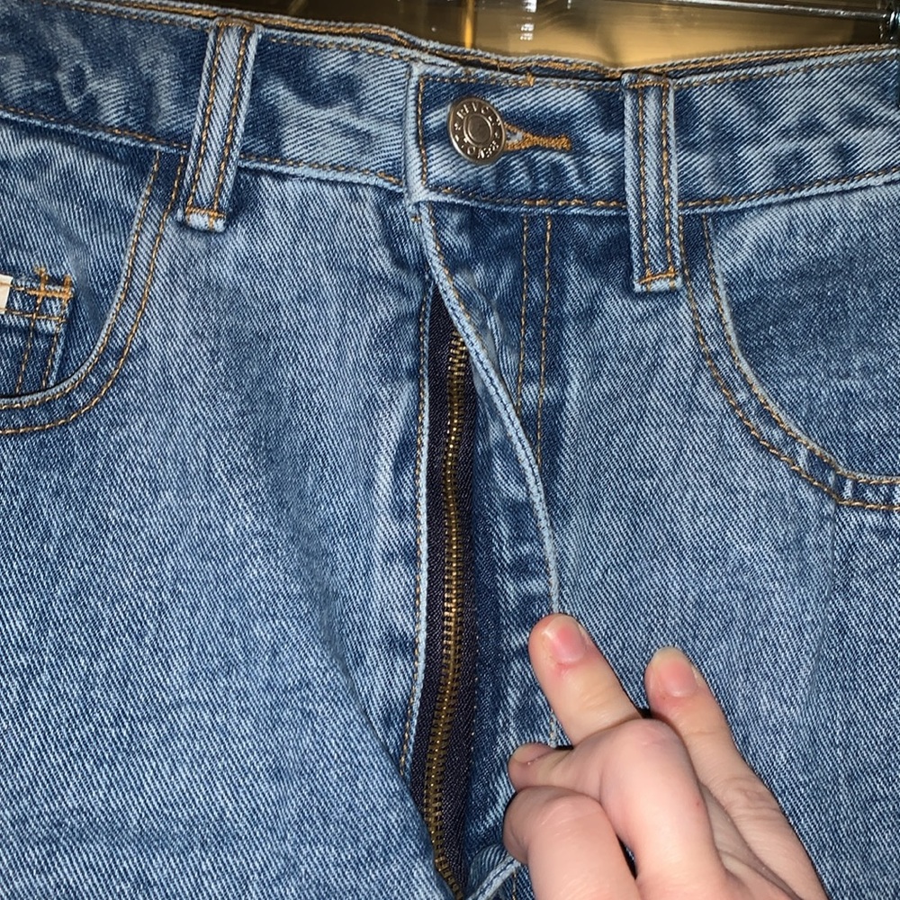 Vintage Deadstock Revolt High-Rise Midi Length Denim Skirt With Button Back - Picture 11 of 16